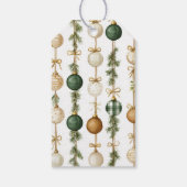 Pine Tree Green Plaid Christmas Gift Geschenkanhänger (Rückseite)