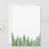 Pine Tree Greenerity Einladung zur Hochzeit (Rückseite)