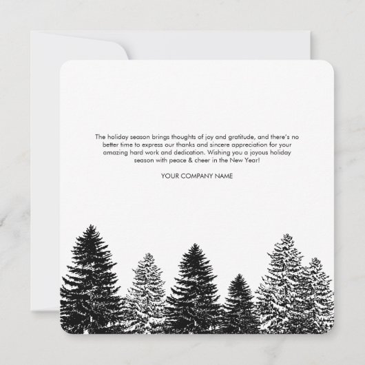 Pine Tree Holiday Corporate Business QR-Code (Rückseite)