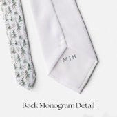 Pine Tree Holiday Pattern Necktie mit Monogramm Krawatte