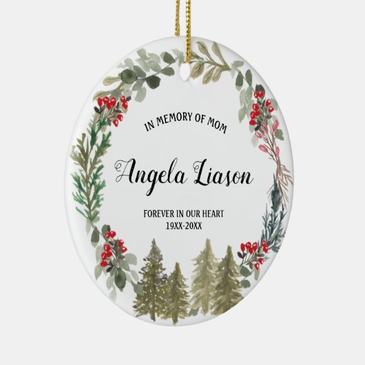 Pine Tree im Gedächtnis der Weihnachtszeit der Mam Keramik Ornament (Rechts)