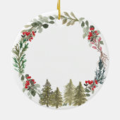 Pine Tree im Gedächtnis der Weihnachtszeit der Mam Keramik Ornament (Hinten)