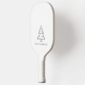 Pine Tree Kariert rustikaler Familienname Pickleball Schläger (Links)