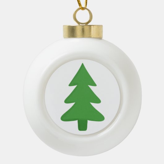 Pine Tree Keramik Kugel-Ornament (Vorderseite)
