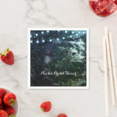 Pine Tree & Lights Winter Night Forest Wedge Serviette (Beispiel)