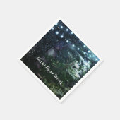 Pine Tree & Lights Winter Night Forest Wedge Serviette (Ecke)