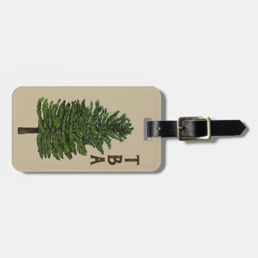 Pine Tree Luggage Tag Gepäckanhänger (Vorderseite horizontal)