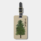 Pine Tree Luggage Tag Gepäckanhänger (Vorderseite vertikal)