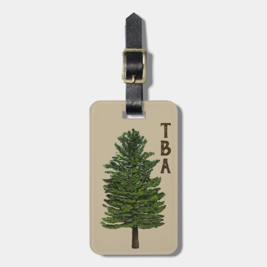 Pine Tree Luggage Tag Gepäckanhänger (Vorderseite vertikal)