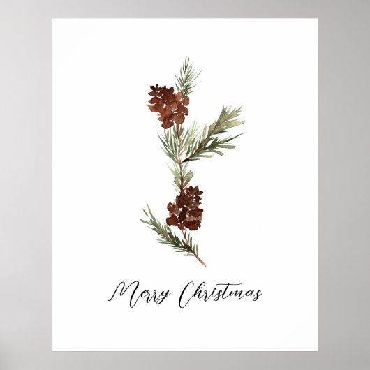 Pine Tree Merry Chirtsmas Poster (Vorne)