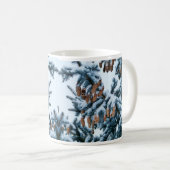 Pine Tree mit Cones und Schnee Tasse (VorderseiteRechts)