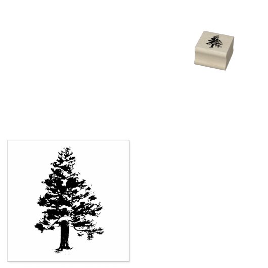 Pine Tree mit Schnee Weihnachten Urlaub Gummistempel (Stempel)