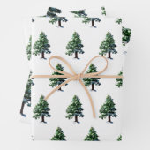 Pine Tree mit Schnee Weihnachts-Weihnachtsmuster Geschenkpapier Set (Beispiel)