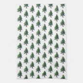Pine Tree mit schneefarbenem Malmuster Geschirrtuch (Vertikal)