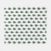 Pine Tree mit Schneeflocken Fleecedecke (Vorderseite (Horizontal))