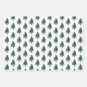 Pine Tree mit Schneeflocken Geschenkpapier Set (Vorderseite 3)