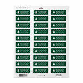 Pine Tree Modern Green Buffalo Karierter Urlaub (Vorne)
