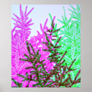 Pine Tree Modern Style Fotografy Art Print Poster