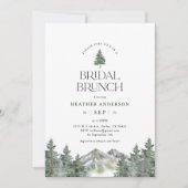 Pine Tree Mountain Forest Bridal Brunch Einladung (Vorderseite)