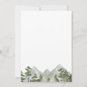 Pine Tree Mountain Hochzeit Einladung (Rückseite)