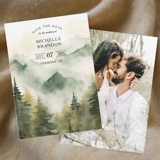 Pine Tree Mountain Natur-Abenteuer-Foto Save The Date