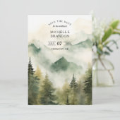Pine Tree Mountain Natur-Abenteuer-Foto Save The Date (Stehend Vorderseite)