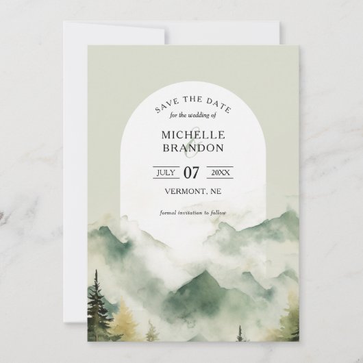 Pine Tree Mountain - Nature Adventure Foto Save The Date (Vorderseite)