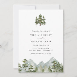 Pine Tree Mountain Wedding Einladung