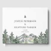 Pine Tree Mountain Wedding Foto Gästebuch (Vorderseite)