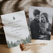 Pine Tree Mountain Wedding Foto rettet die Termine Save The Date