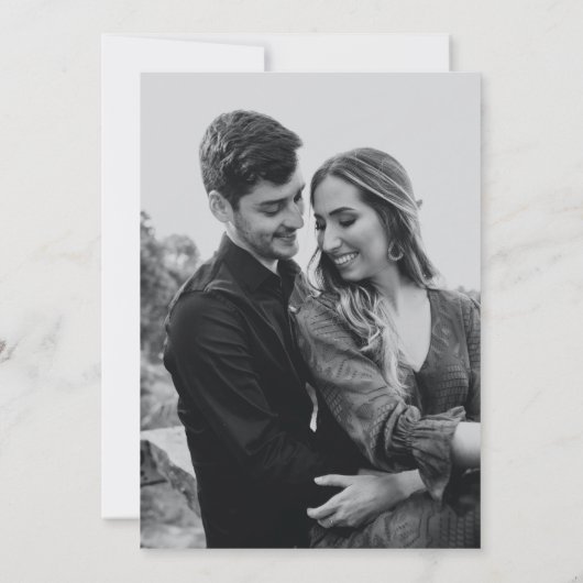 Pine Tree Mountain Wedding Foto rettet die Termine Save The Date (Rückseite)