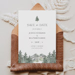 Pine Tree Mountain Wedding rettet die Termine Einladung<br><div class="desc">Pine Tree Mountain Wedding rettet die Termine</div>