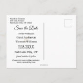 Pine Tree Mountains Save the Date Postcard Ankündigungspostkarte (Rückseite)