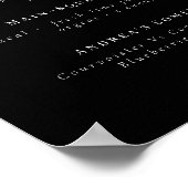 Pine Tree Mountains Signature Drinks Bar Menu Poster (Ecke)