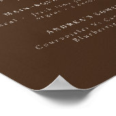 Pine Tree Mountains Signature Drinks Bar Menu Poster (Ecke)