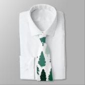 Pine Tree Muster Green Krawatte (Gebunden)
