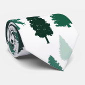 Pine Tree Muster Green Krawatte (Gerollt)