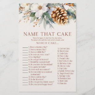 Pine Tree Name that Cake Brautparty Game Briefpapier