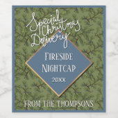 Pine Tree Needles Juniper Berries Weinetikett (Einzelnes Label)