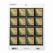 Pine Tree on Parchment Candle Label (Vorne)