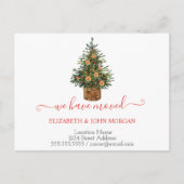 Pine Tree Orange haben wir verschoben Ankündigungspostkarte (Vorderseite)