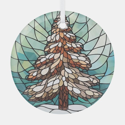 Pine Tree Ornament Aus Glas (Vorderseite)