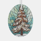 Pine Tree Ornament Aus Glas (Vorderseite Rechts)