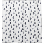 Pine Tree Pattern Badetuch Duschvorhang (Vorderseite)