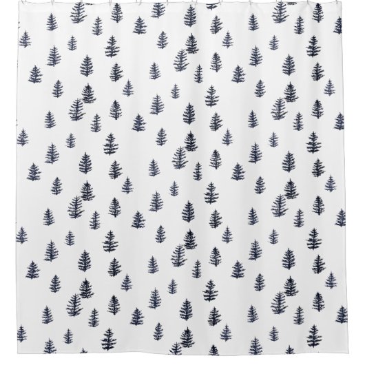 Pine Tree Pattern Badetuch Duschvorhang (Vorderseite)