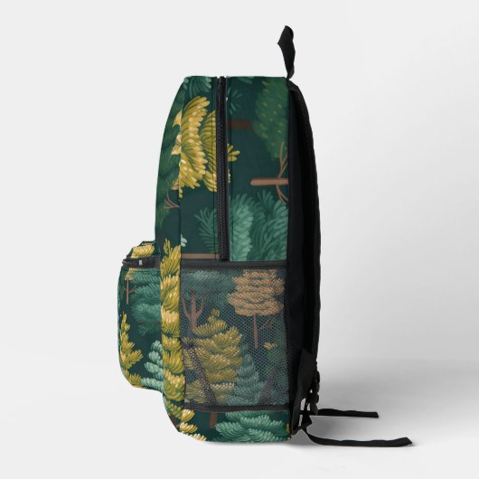 Pine Tree Pattern Bedruckter Rucksack (Rechts)