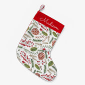 Pine Tree Pattern | Urlaub | Weihnachts-Strumpf Kleiner Weihnachtsstrumpf (Vorderansicht (hängend))