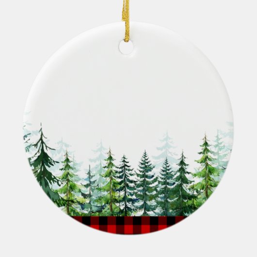 Pine Tree Personalisiertes Versprechen an Godchild Keramik Ornament (Hinten)