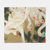 Pine Tree & Phoenix (Liebe Heart Phoenix), Jakuchu Fleecedecke (Vorderseite (Horizontal))
