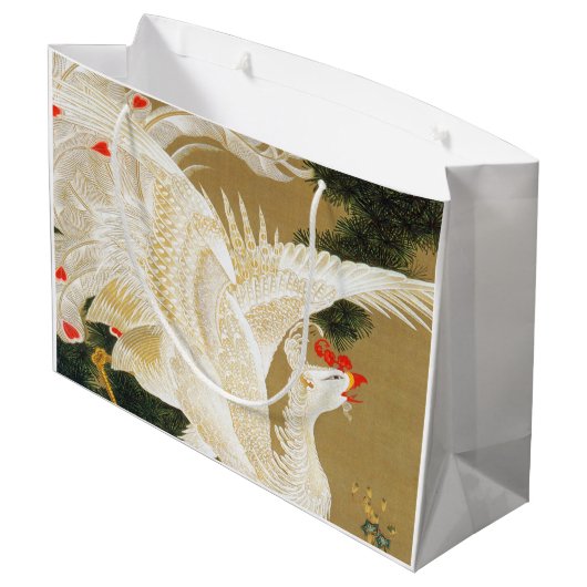 Pine Tree & Phoenix (Liebe Heart Phoenix), Jakuchu Große Geschenktüte (Rückseite Schrägansicht)